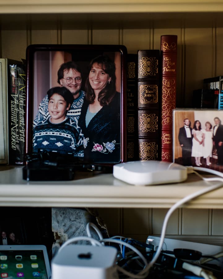 A nook in Andy’s bookshelf.