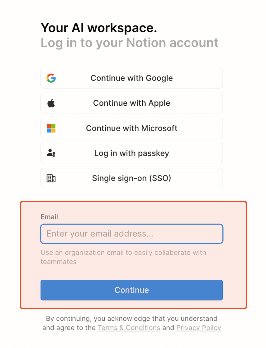 hc: log in with notion account