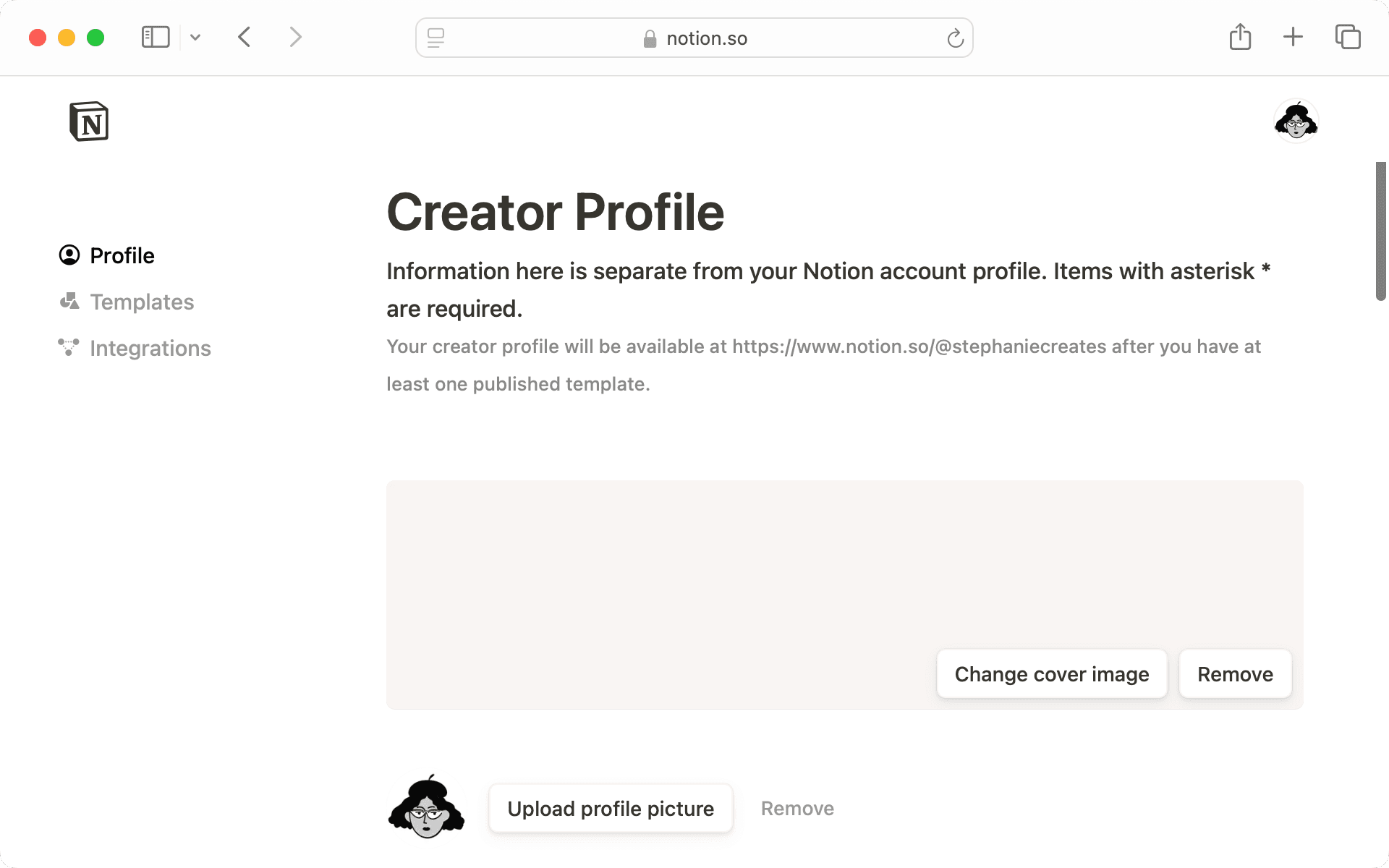 クリエイタープロフィールの作成を notion.so/profile で始めましょう。