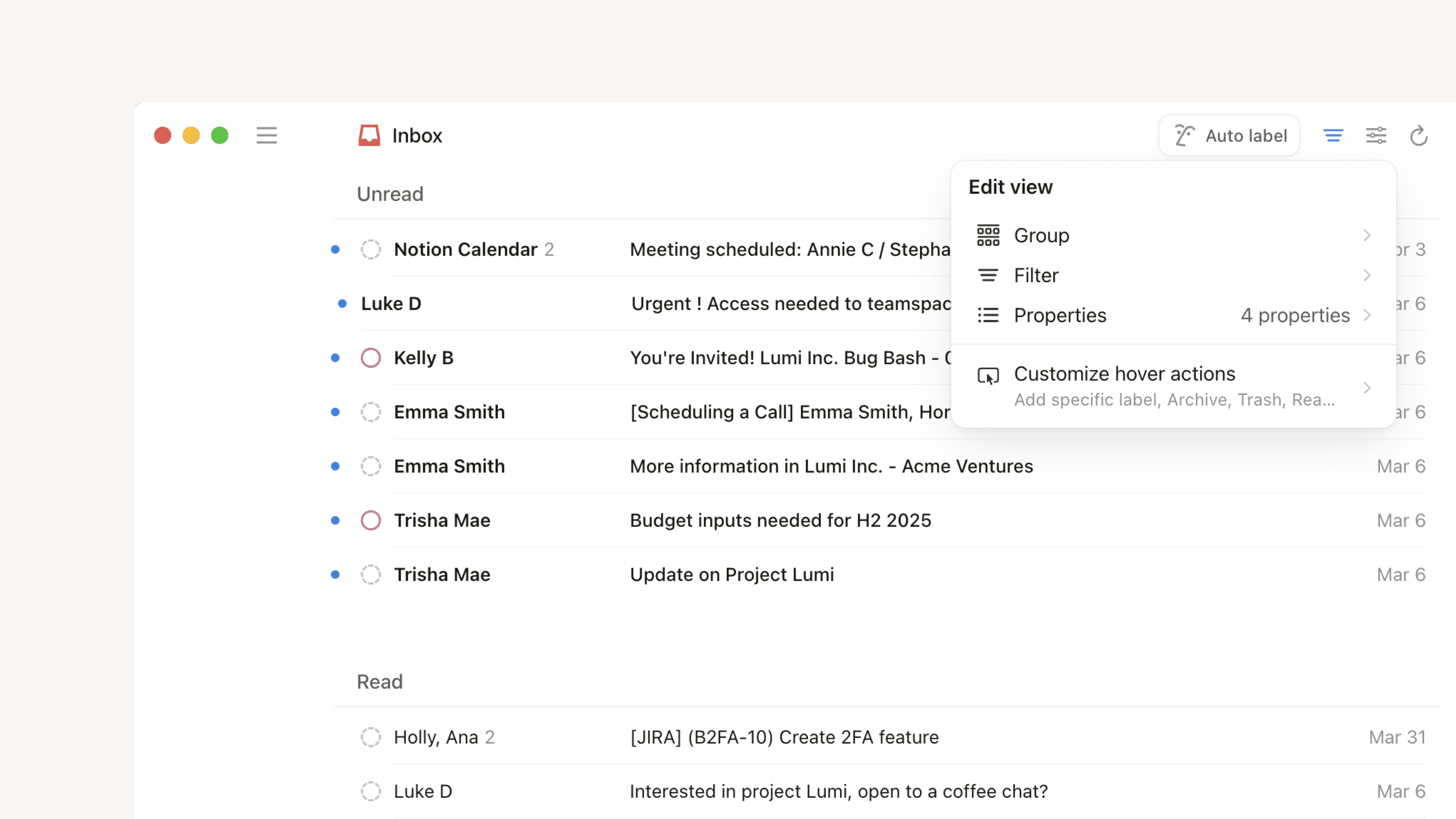 hc:メールビューとグループ hero